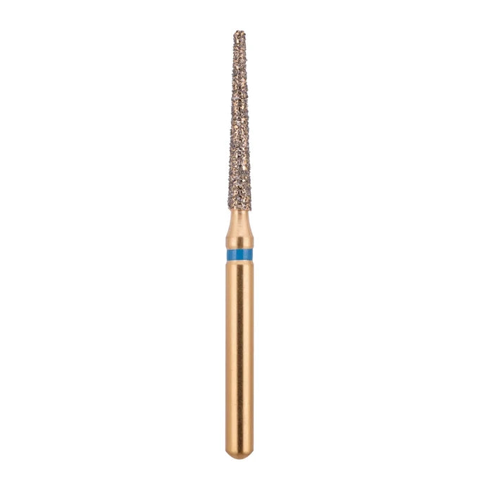 G/173-014 (848) 10-Pk , Multi use Gold Diamond Burs Flat end Taper Shaped