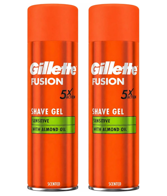 Gillette Shaving Gel Fusion5 Ultra Sensitive, 200 ml x 2