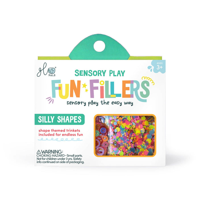 Packaging of Fun Fillers Silly Shapes sensory play product on a white background