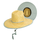 Goldcoast Kenny Underbrim Straw hat -Grey / Tan Lifeguard Hat Grey