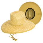Goldcoast Kenny Underbrim Straw hat -Grey / Tan Lifeguard Hat Tan