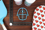 Good Luck Charms, Set 2 - Lucky Cookie Cutters - Dala Horse, Evil Eye Charm, Figa Charm, Hamsa, Jin Chan - Superstition Cookie Cutter