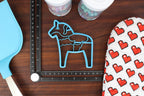 Good Luck Charms, Set 2 - Lucky Cookie Cutters - Dala Horse, Evil Eye Charm, Figa Charm, Hamsa, Jin Chan - Superstition Cookie Cutter