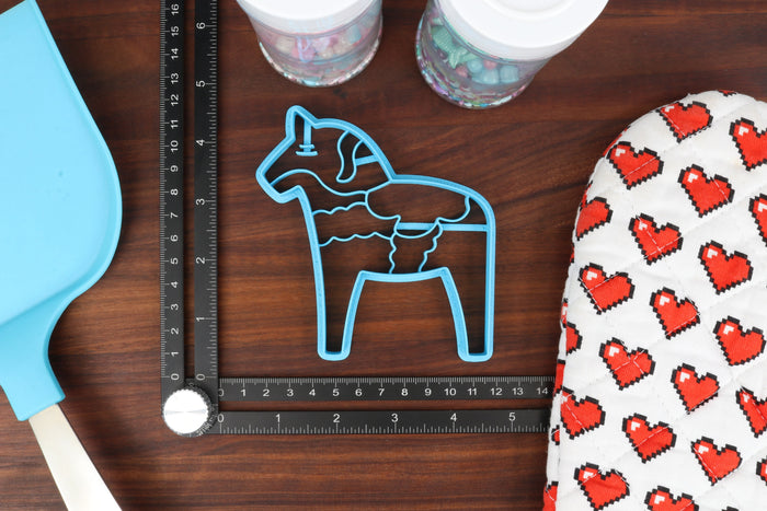 Good Luck Charms, Set 2 - Lucky Cookie Cutters - Dala Horse, Evil Eye Charm, Figa Charm, Hamsa, Jin Chan - Superstition Cookie Cutter