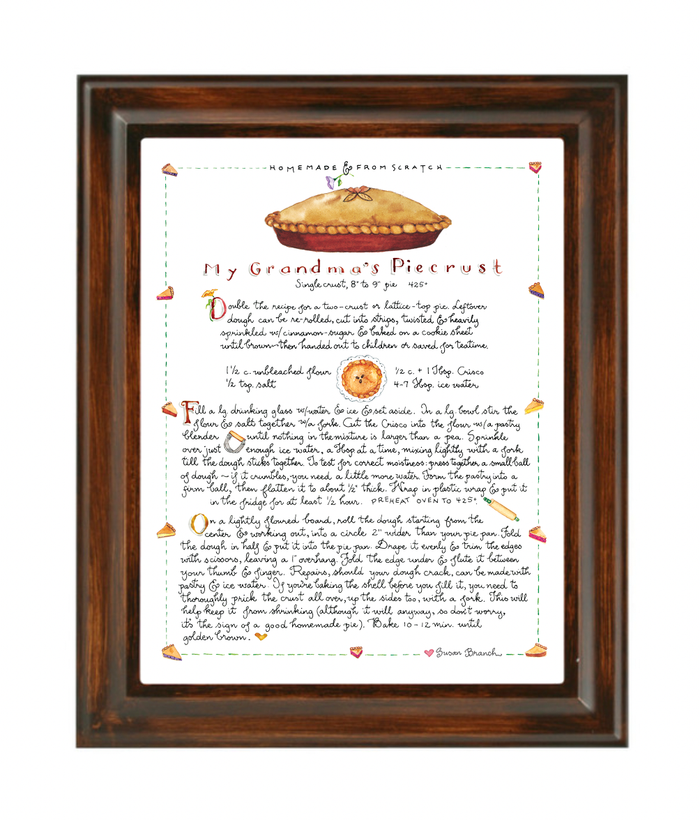 "Grandma's Pie Crust" Print