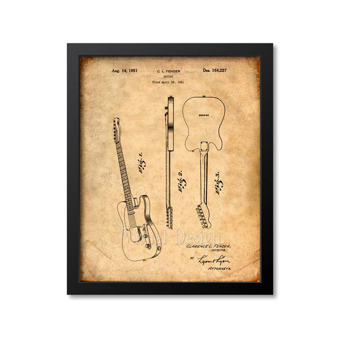 Fender Guitar Patent Print