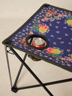 Happy Camp Table - Indigo Floral-view 2