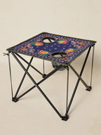 Happy Camp Table - Indigo Floral-view 4