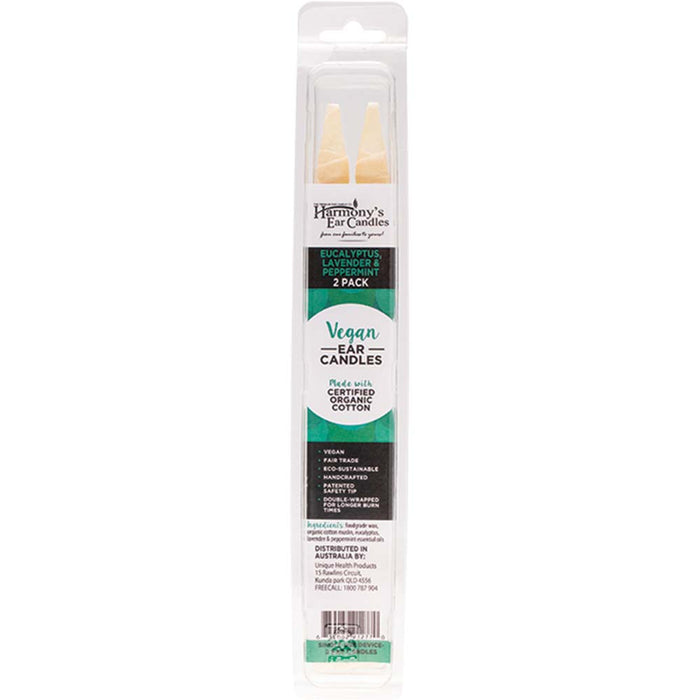 Harmony's Ear Candles - Eucalyptus, Lavender & Peppermint 2 Pack - L'Organic