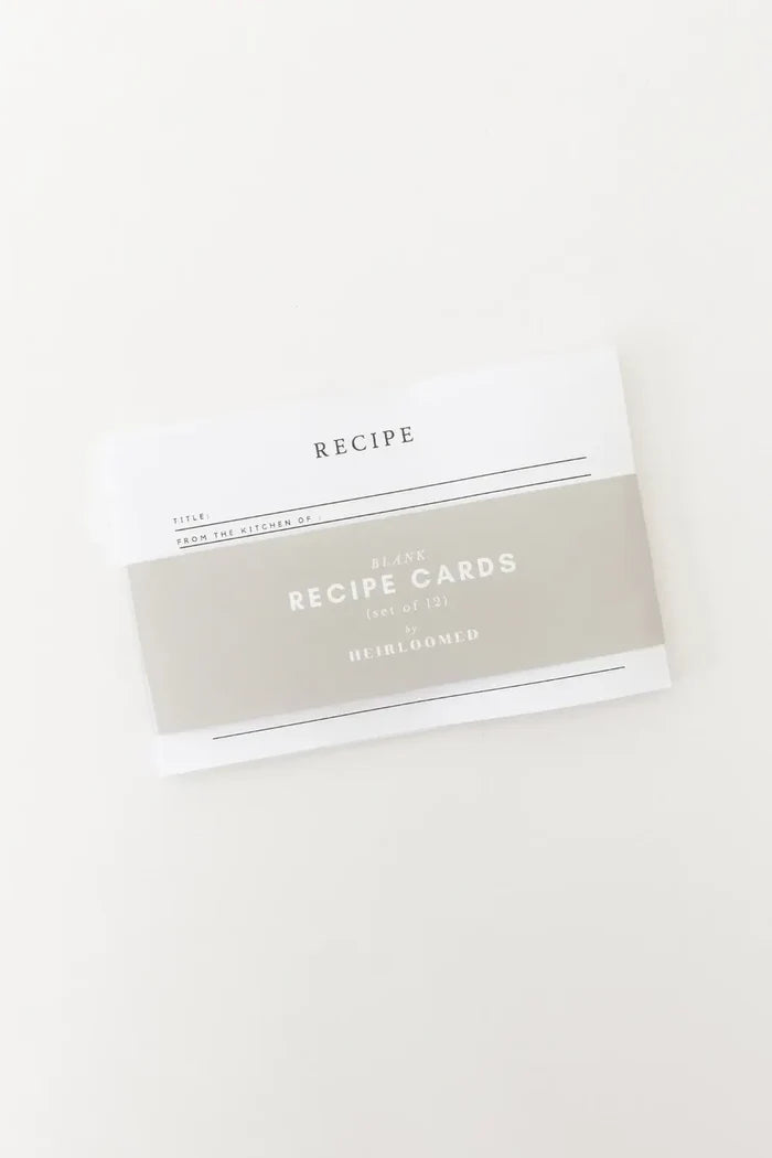 Heirloomed Stationary Recipe Cards