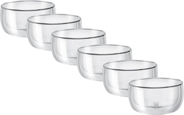 HENCKELS 6 Piece Double Wall Glass Bowl Set - Microwave And Dishwasher Safe - Shoppers-kart.com
