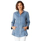 High-Low Easy Cotton Shirt - 15519