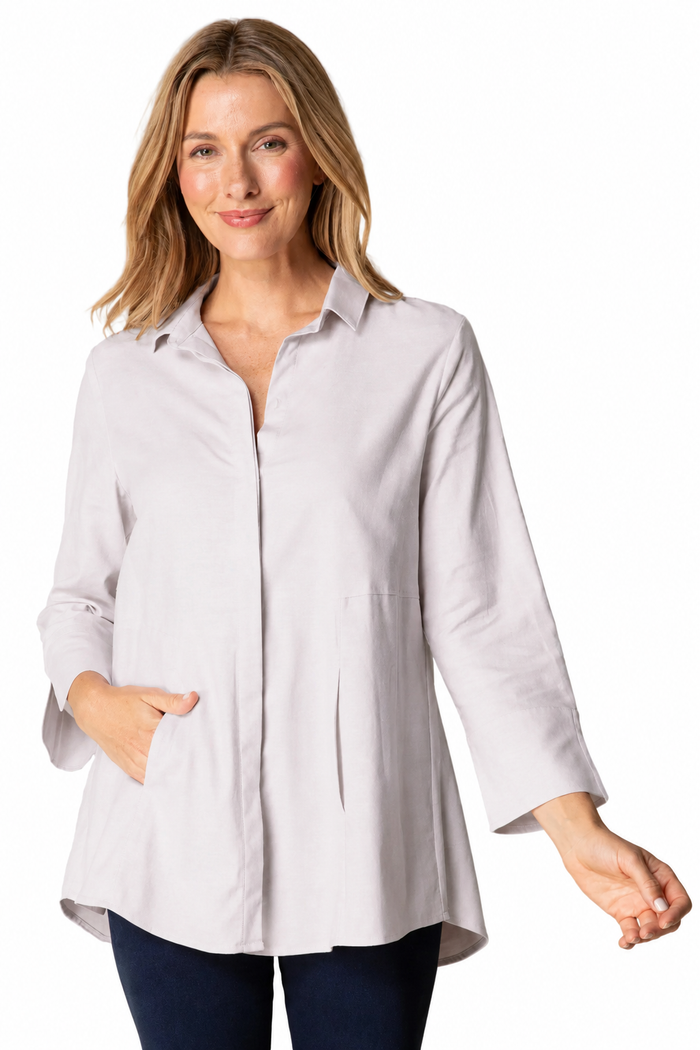High-Low Easy Cotton Shirt - 15519