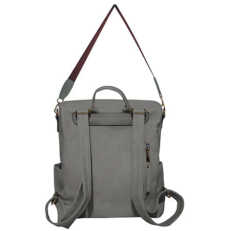 !HOT DEAL! DEAL! Gray Faux Leather NGIL Shoulder Backpack