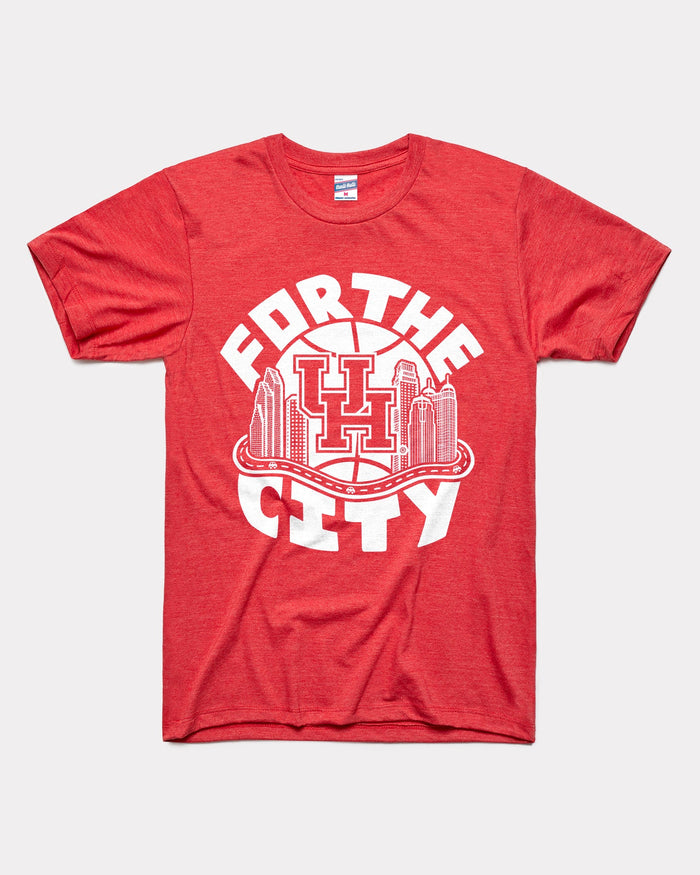 Red Cougars Houston For the City Vintage T-Shirt