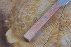 Kanetsune AUS-8 Serrated Blade Spread Knife 11cm Red Plywood Handle