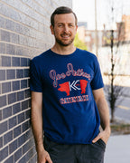 Navy Three KC Kansas City Joe Arthur Gatestack BBQ Vintage T-Shirt Lifestyle
