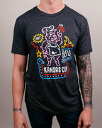 Black Kansas City BBQ Served Here Vintage T-Shirt Front