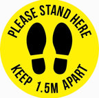 Please Stand Here Yellow