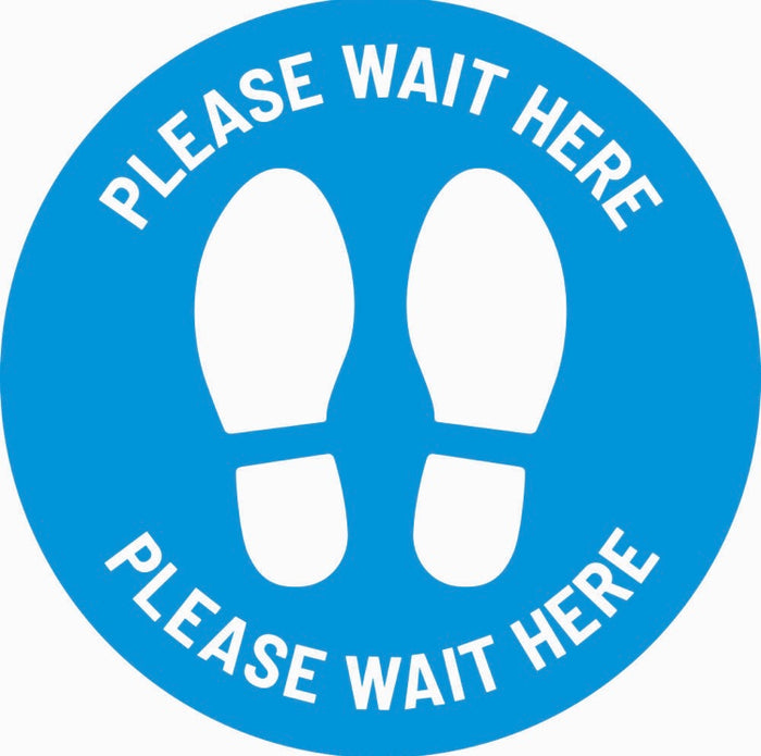 Please Wait Here - Blue