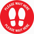 Please Wait Here - Red
