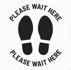 Please wait Here - White