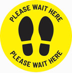 Please wait Here - Yellow