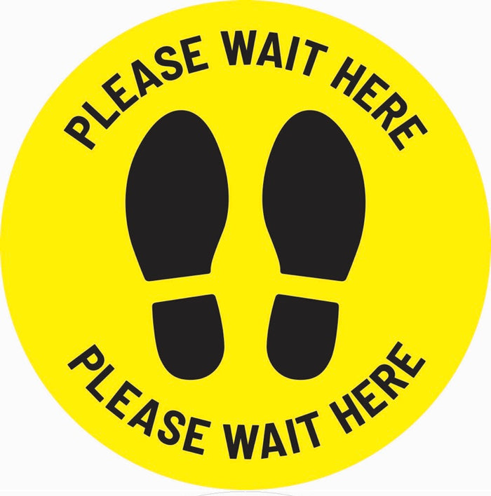 Please wait Here - Yellow