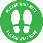 Please wait Here - Green