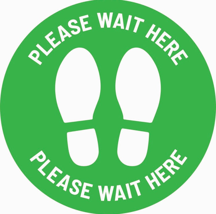 Please wait Here - Green