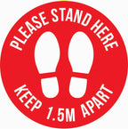 Please stand here Red