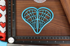 Lacrosse Sports Cookie Cutters - Crosse Sticks, Lacrosse Goal, Lacrosse Head, Lacrosse Heart, Lacrosse Helmet Face Plate - LaCrosse Baking