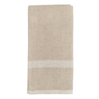 Laundered Linen Natural/White Towels 20x30