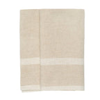 Laundered Linen Natural/White Towels 20x30