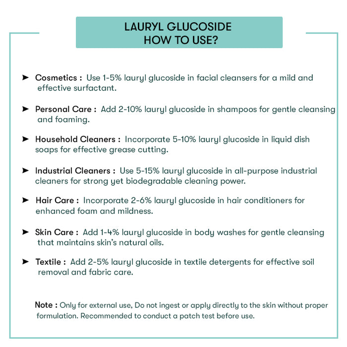 How To Use Lauryl Glucoside