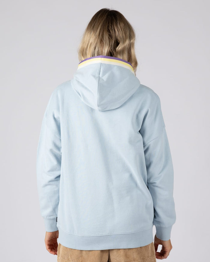 Leia Womens Oversized Pop Hoodie in Light Blue