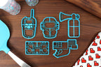 Lethal Company Cookie Cutters - Company Boombox, Company Horn, Company Mask, Walkie-Talkie, Zap Gun - Employee Quotas Lethal Cookies