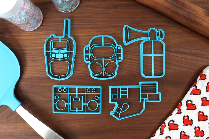 Lethal Company Cookie Cutters - Company Boombox, Company Horn, Company Mask, Walkie-Talkie, Zap Gun - Employee Quotas Lethal Cookies