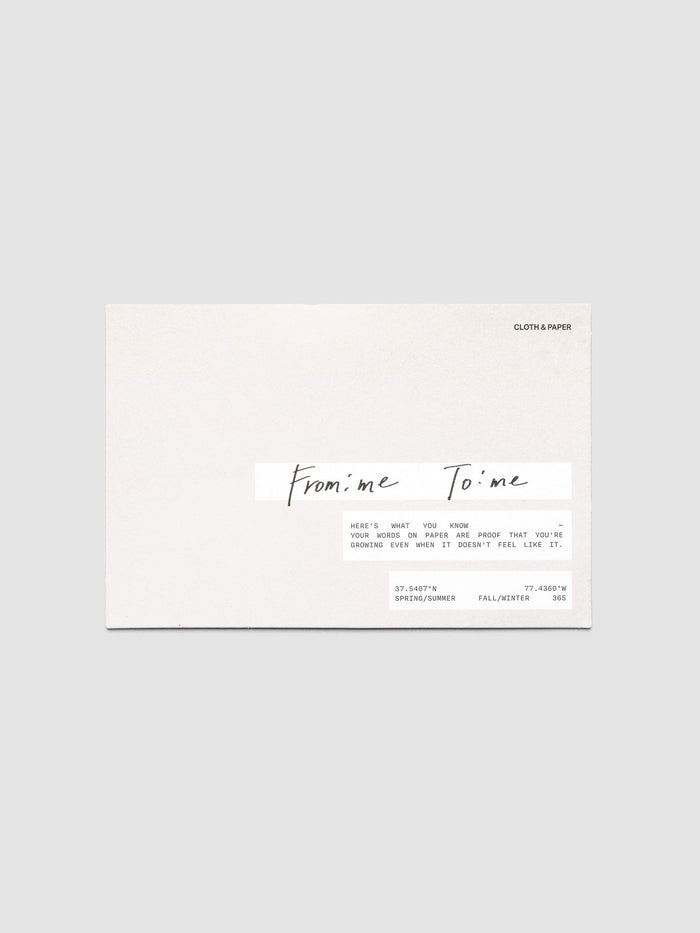 Letter to Self Journaling Card shown on a grey background.