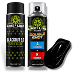 LiME LiNE Blackout 2.0 Automotive Basecoat Aerosol Kit - Professional Ultra Deep Black Car Spray Paint