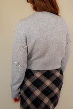 Ribbon Bow Cardigan- Women's Bow Cardigan- Mable Sweaters