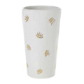 accent decor mystic eye white ceramic vase