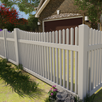 Oxworks Melville PVC Picket Panel Kit - UV Stabilised PVC - 1200mm Panel Height - - Image 2