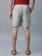 Men's 100% Cotton Drawstring Shorts Grey