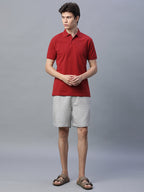 Men's 100% Cotton Drawstring Shorts Grey