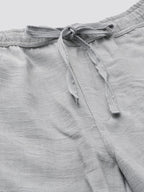Men's 100% Cotton Drawstring Shorts Grey
