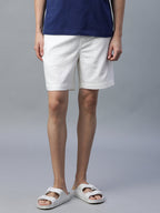 Men's 100% Cotton Drawstring Shorts White