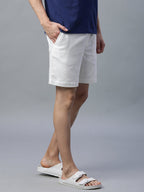 Men's 100% Cotton Drawstring Shorts White