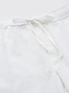 Men's 100% Cotton Drawstring Shorts White