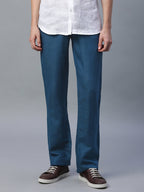 Men's Linen Excel Regular Fit Pant Navy